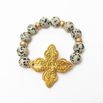 Dalmatian Jasper with Kait Bracelet