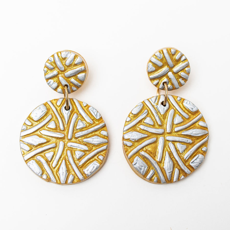 Silver & Gold Louise Double Dangles