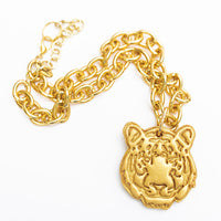 Gold Chain with Medium Tiger