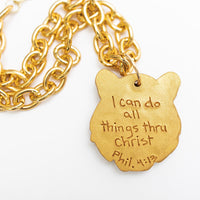 Gold Chain with Medium Tiger