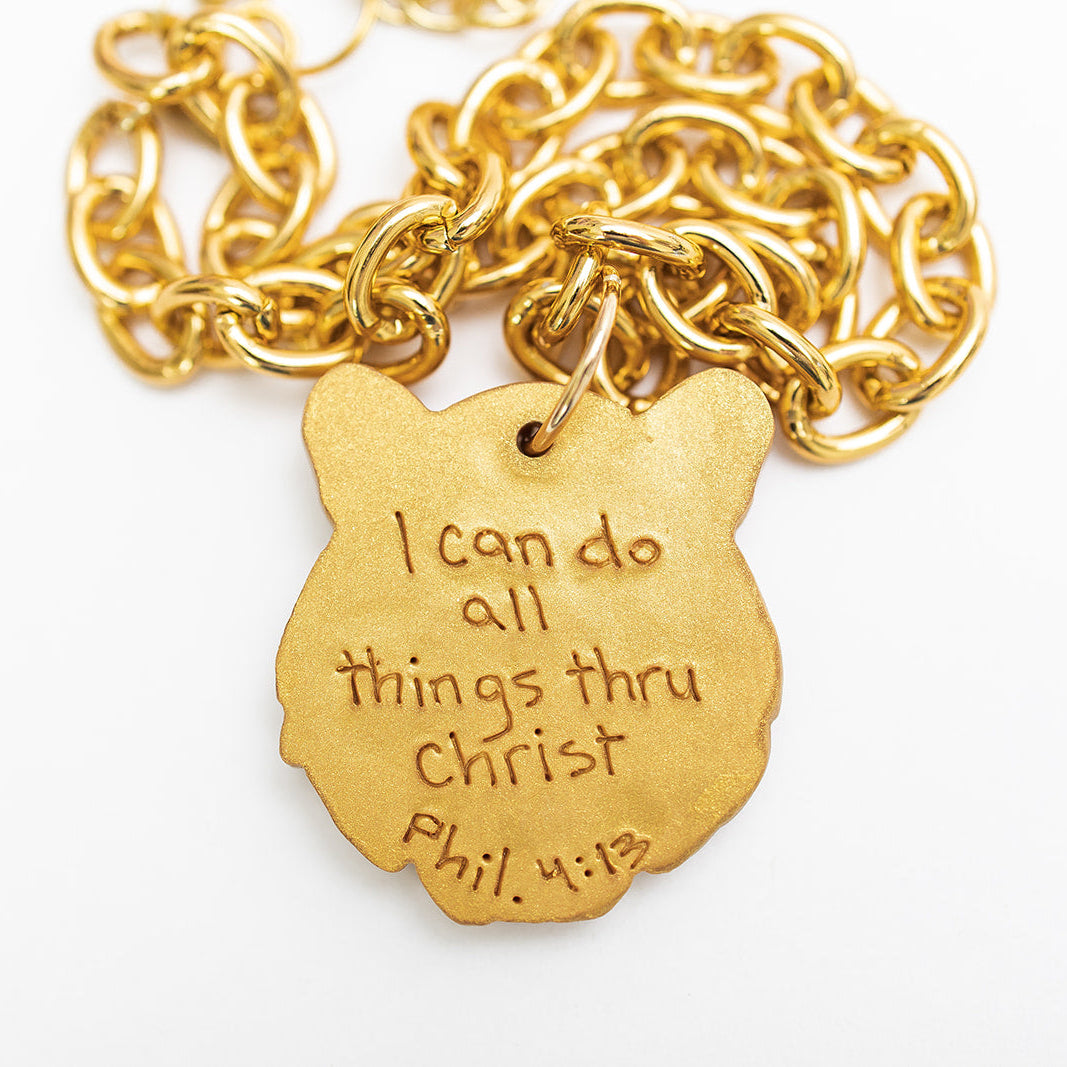 Gold Chain with Medium Tiger