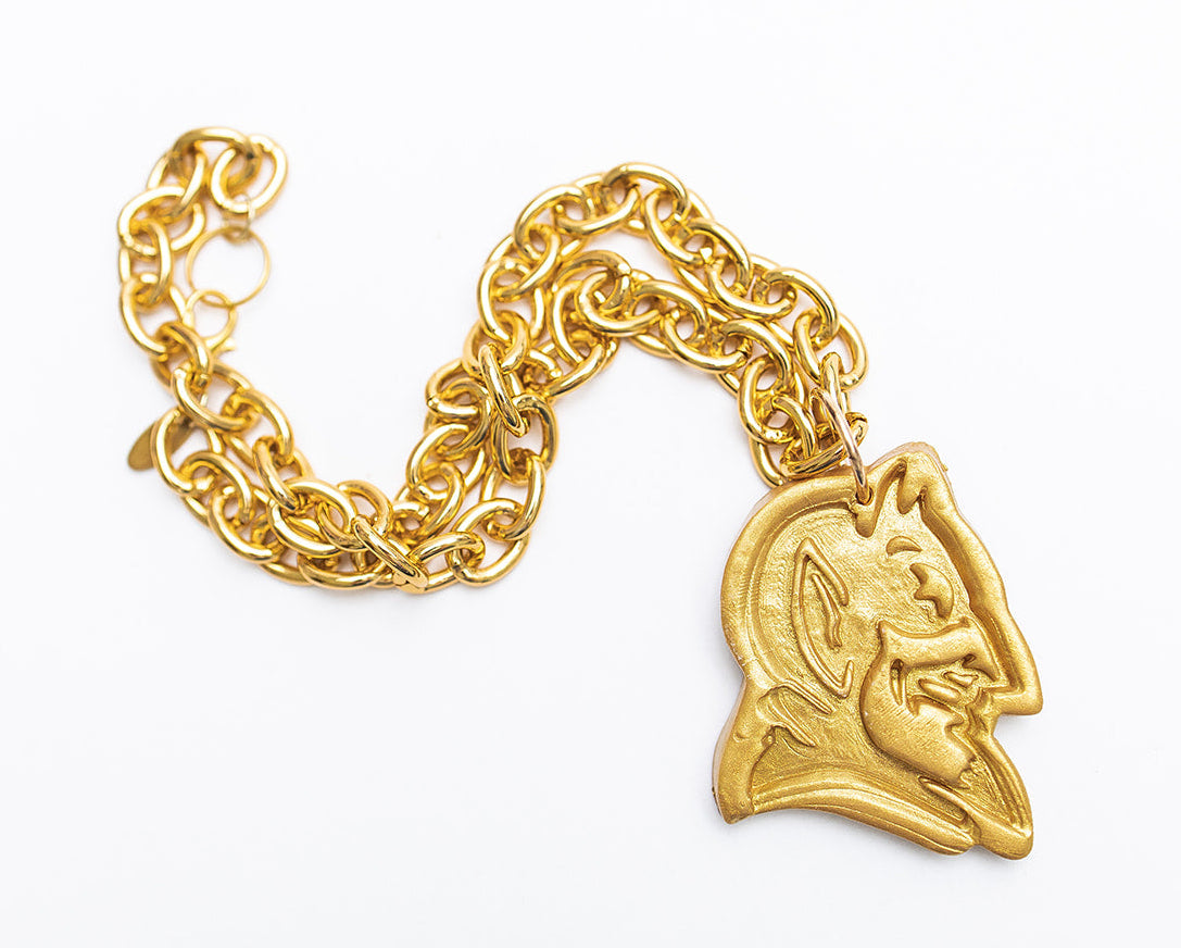 Gold Chain with Blue Devil