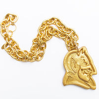 Gold Chain with Blue Devil