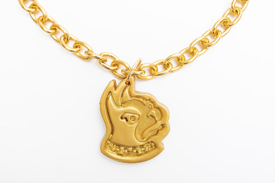 Gold Chain with Medium Terrier