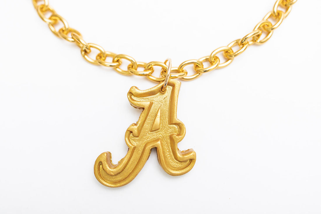 Gold Chain with Medium A letter