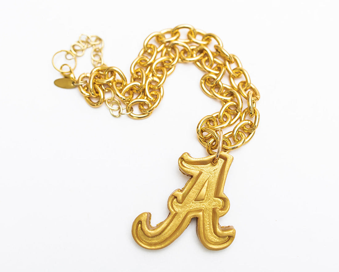 Gold Chain with Medium A letter