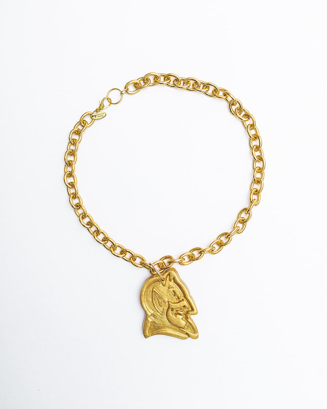 Gold Chain with Blue Devil