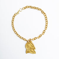Gold Chain with Blue Devil