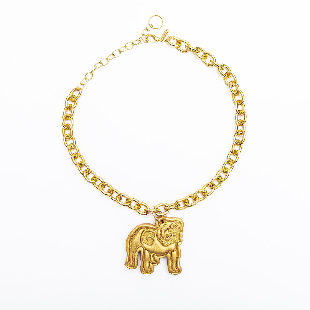 Gold Chain with Medium Bulldog