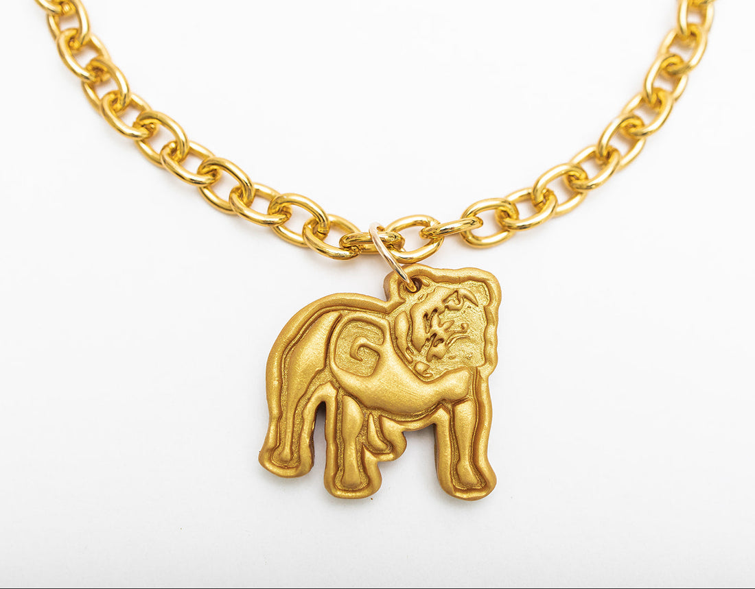 Gold Chain with Medium Bulldog