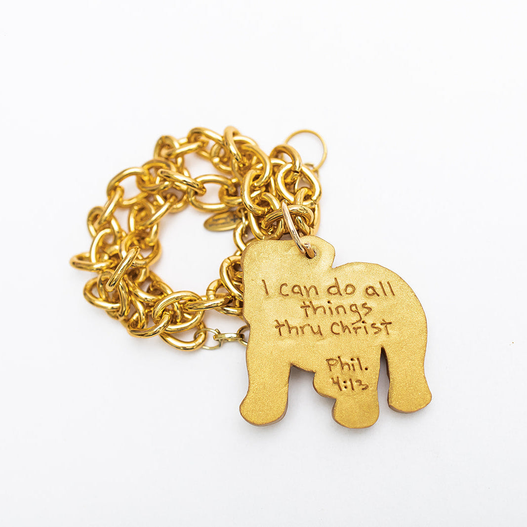 Gold Chain with Medium Bulldog