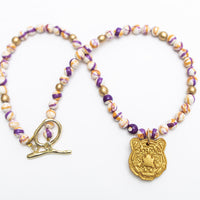 Orange & Purple Jasper with Small Tiger
