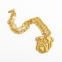 Gold Chain Medium with Bulldog Face
