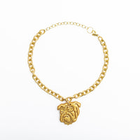 Gold Chain Medium with Bulldog Face
