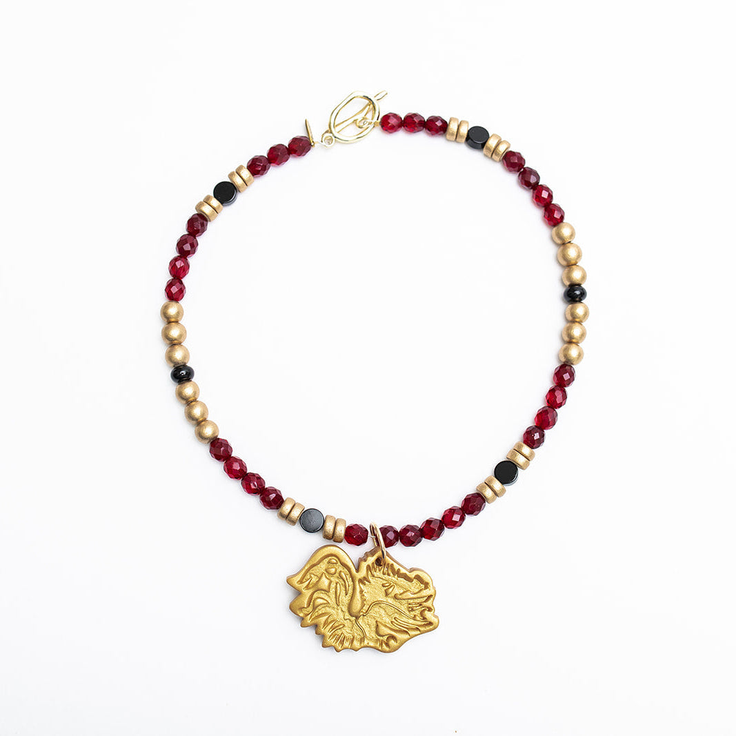 Garnet & Black with Medium Gamecock