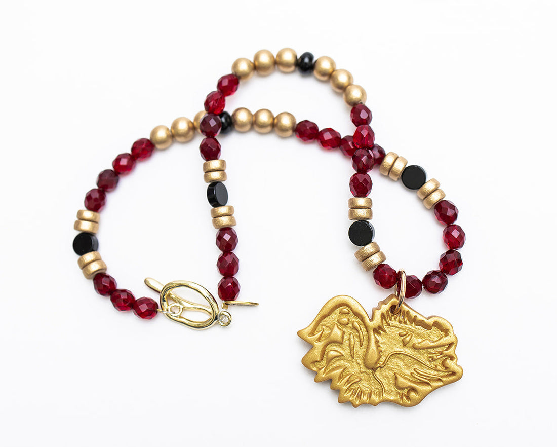 Garnet & Black with Medium Gamecock