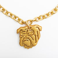 Gold Chain Medium with Bulldog Face