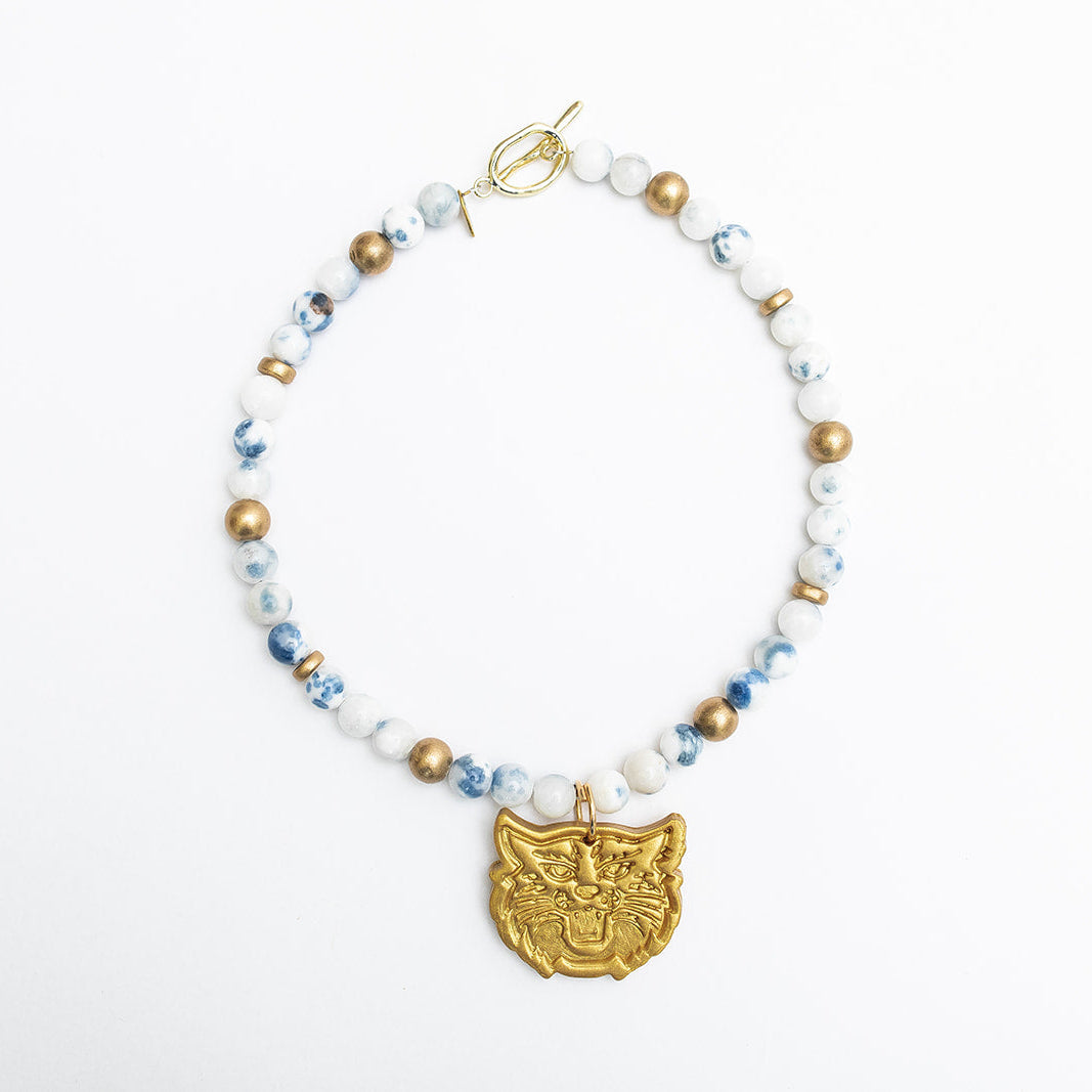 Blue and White Jade with Wildcat