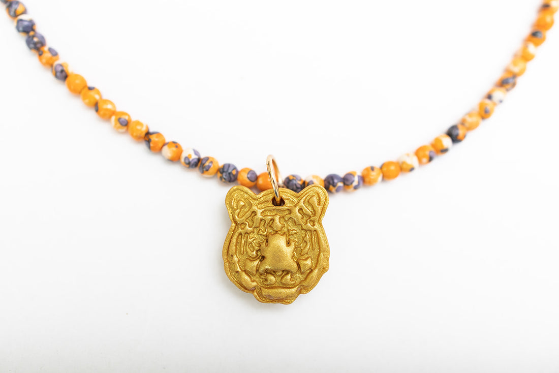 Blue and Orange Jasper with Small Tiger