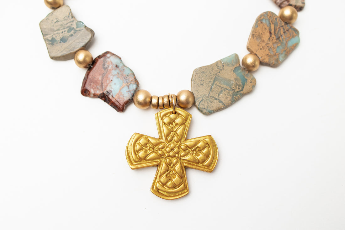 18" Aqua Terra Jasper Nuggets with Kristin Cross