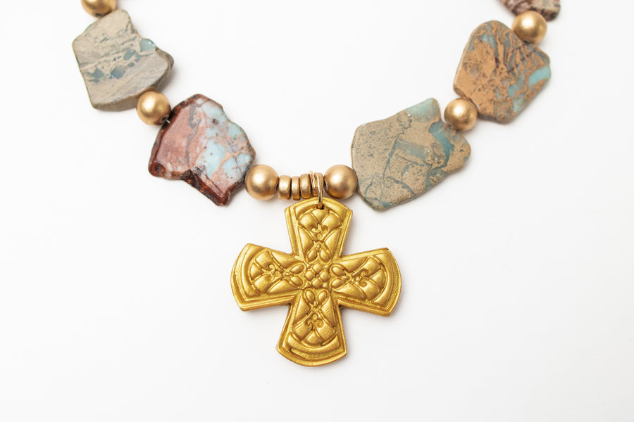 18" Aqua Terra Jasper Nuggets with Kristin Cross