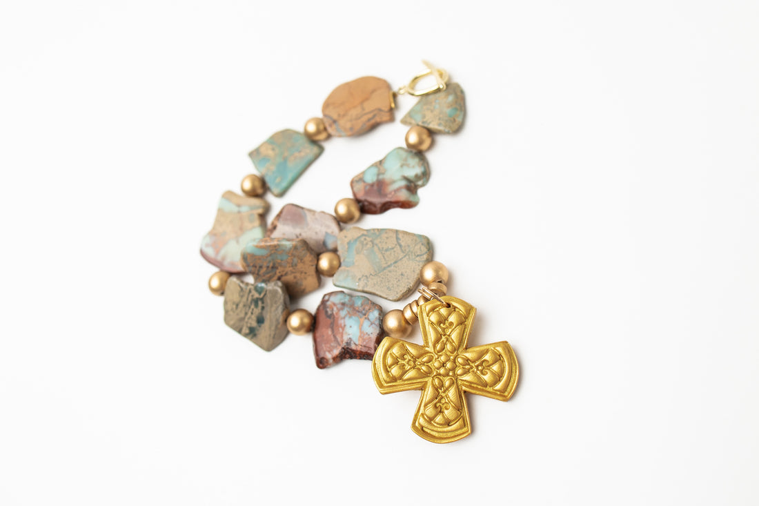 18" Aqua Terra Jasper Nuggets with Kristin Cross