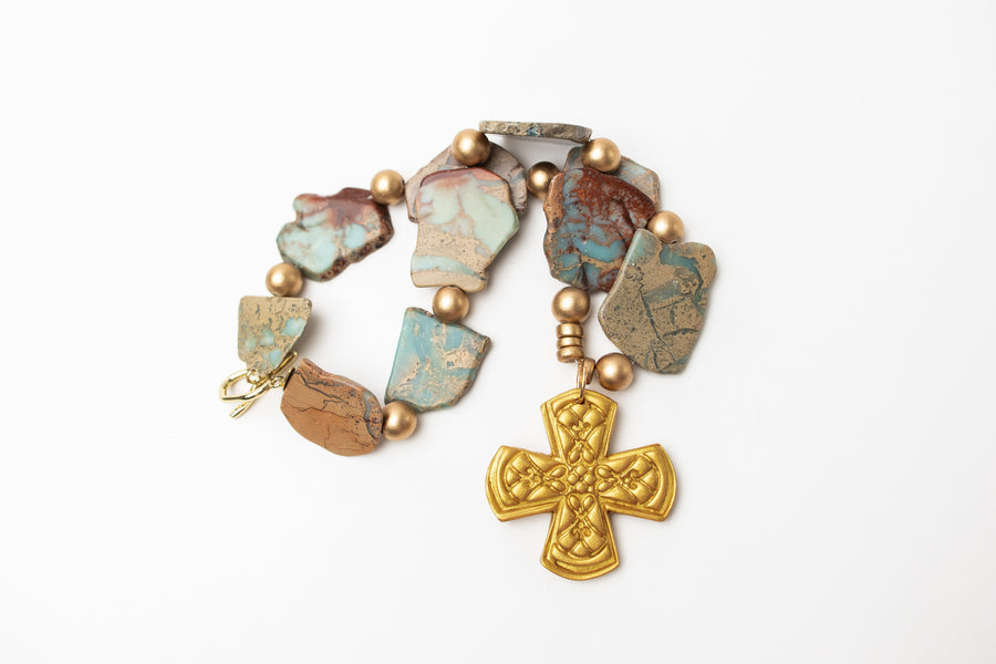 18" Aqua Terra Jasper Nuggets with Kristin Cross