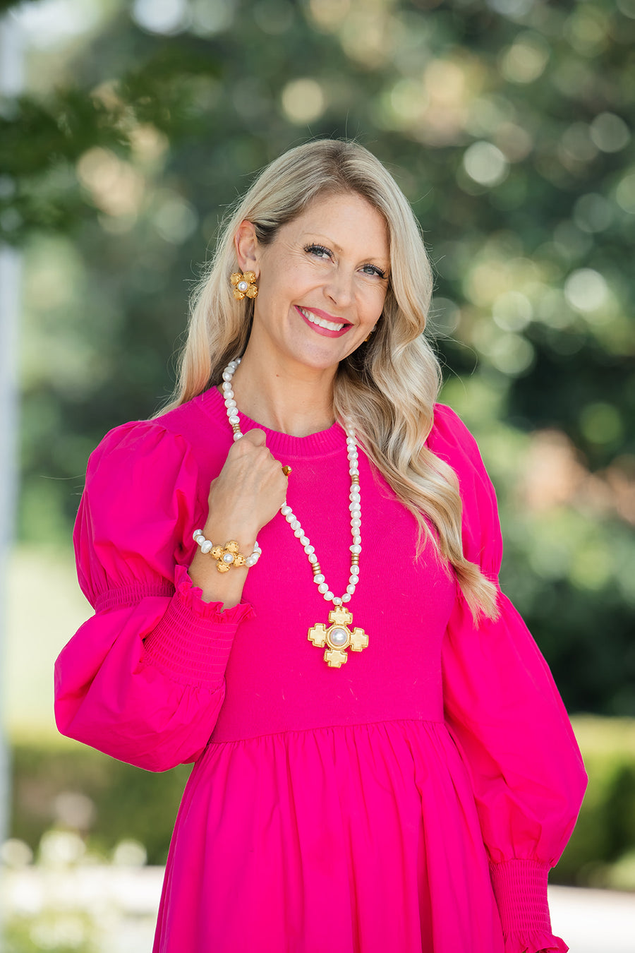 Fresh Water Pearls with Becky Pearl Cross