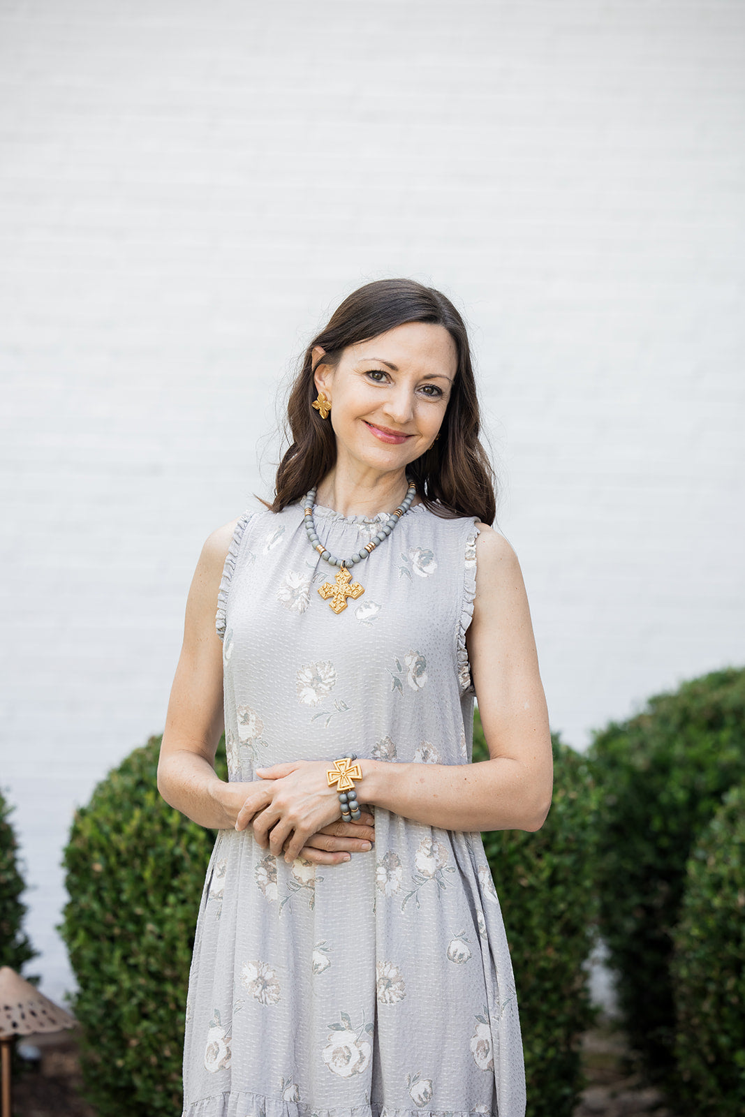 Silver Druzy Double with Anna Cross