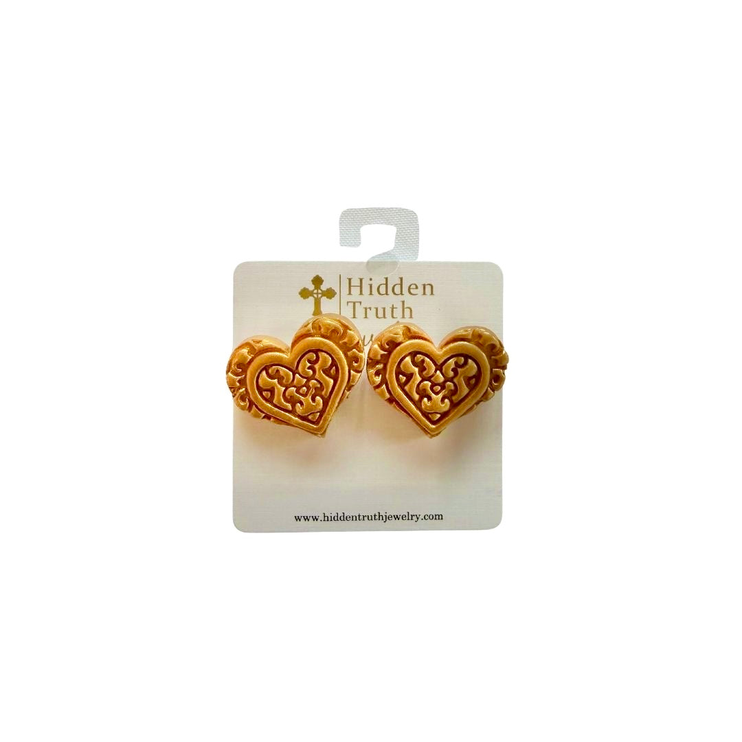 Medium Heart Studs