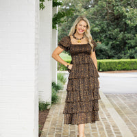 Smokey Quartz with Camellia Blossom Necklace