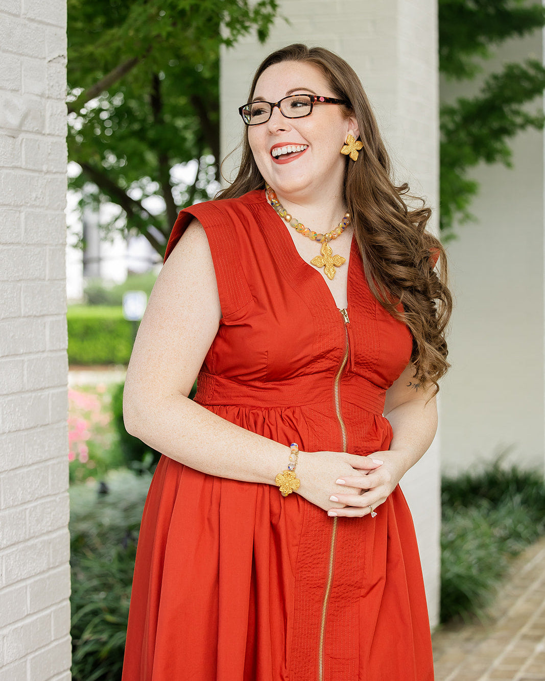 Rainbow African Sea Glass with Rachel Cross Bracelet