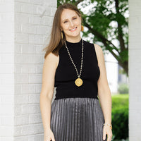 32" Fresh Water Pearl Chain with Annette Cross