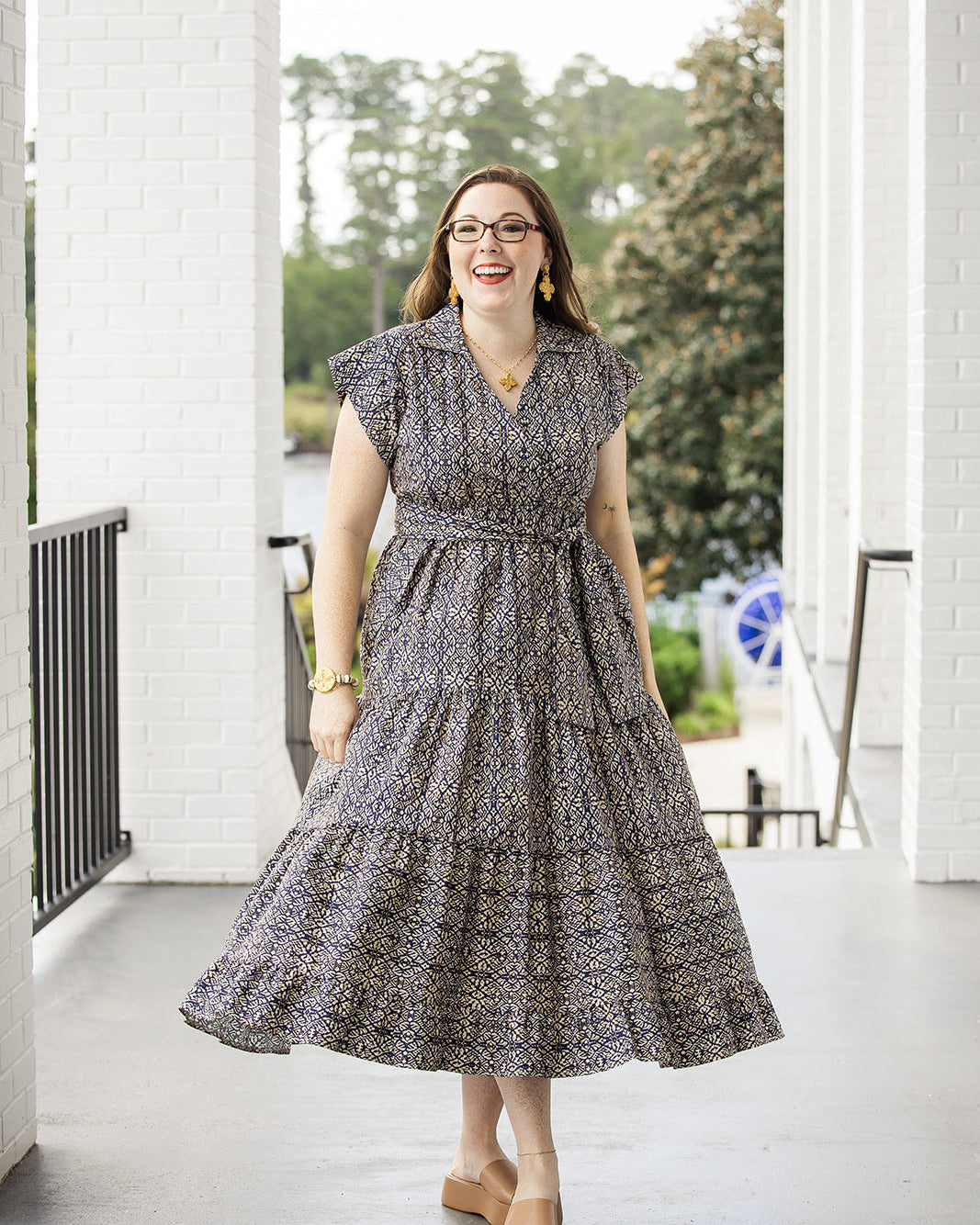 Gold Pyrite Chain with Kait Cross