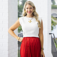 Large Dogwood & Pearl Stud Earrings