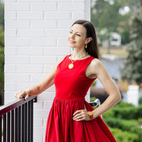 Red and Green Hoops Small