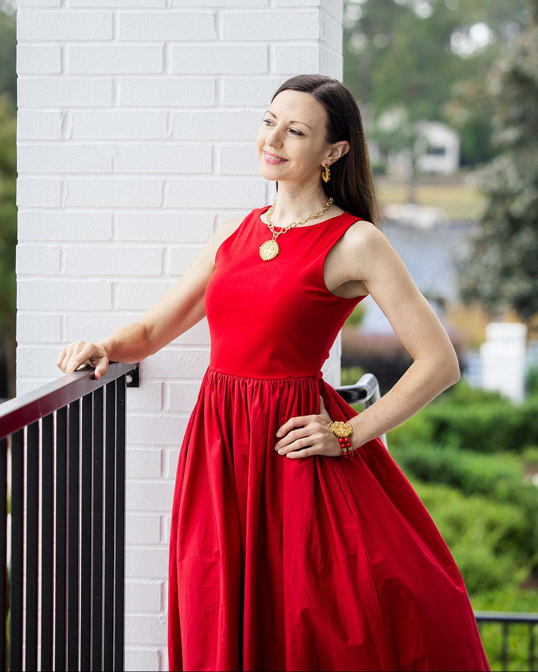 Gold Cable Chain with Annette Cross