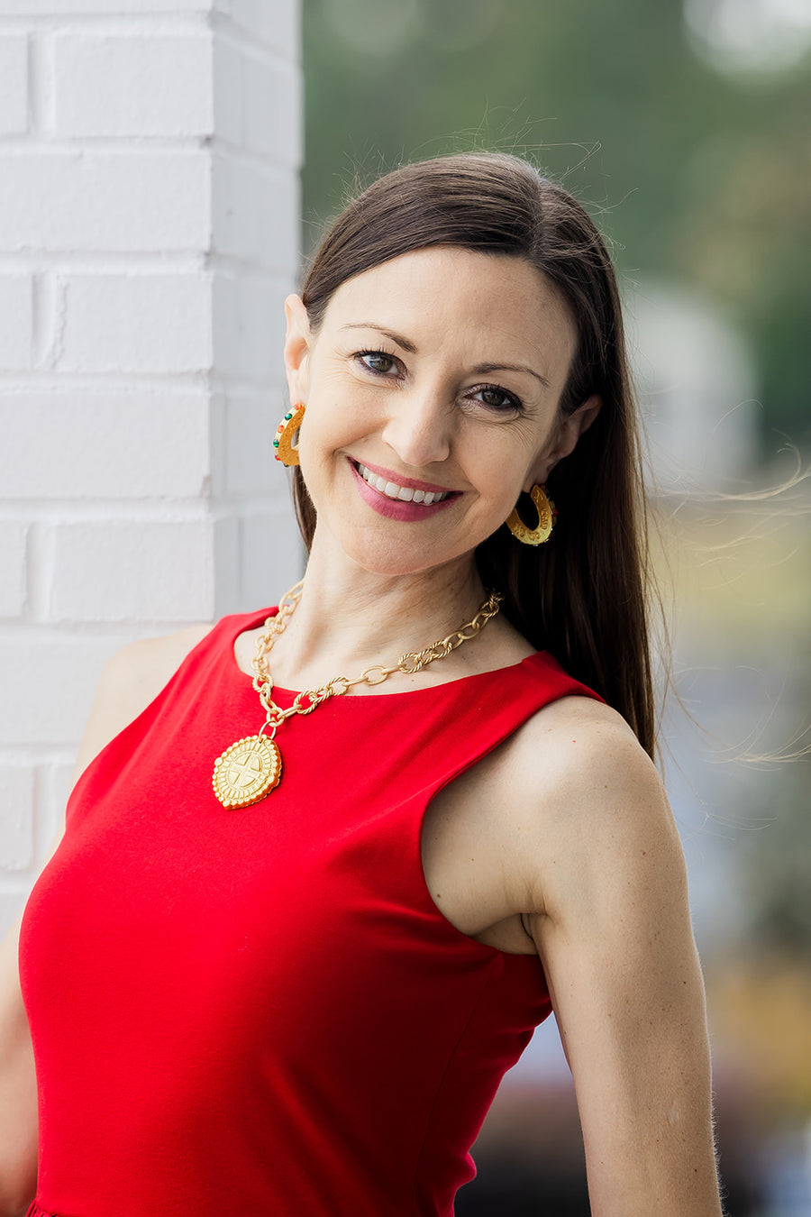 Red and Green Hoops Small