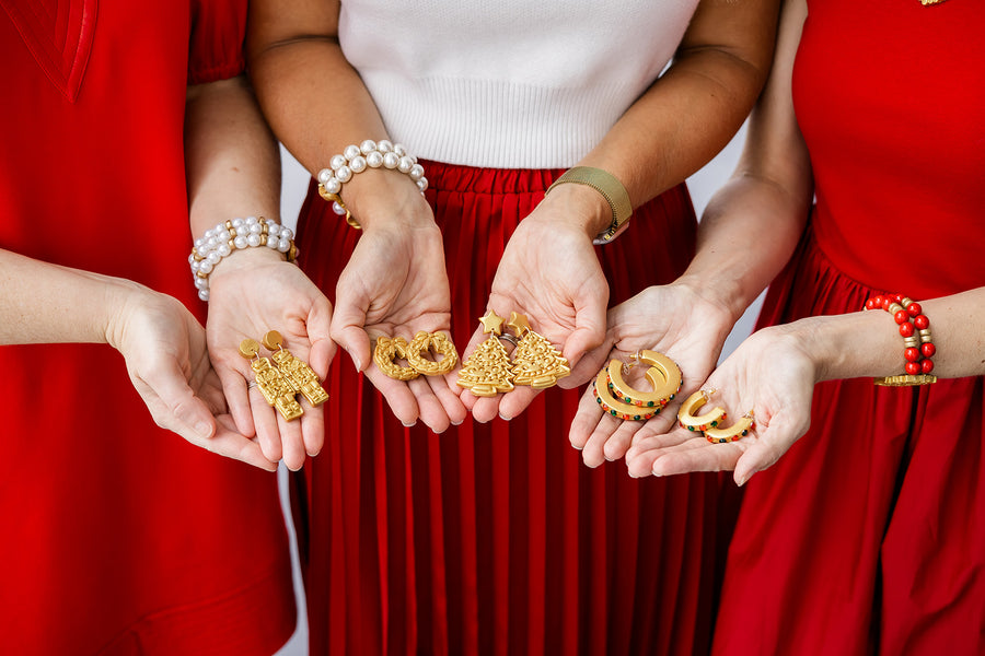 Red and Green Hoops Small