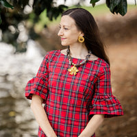 Gold Cable Chain with Annette Cross