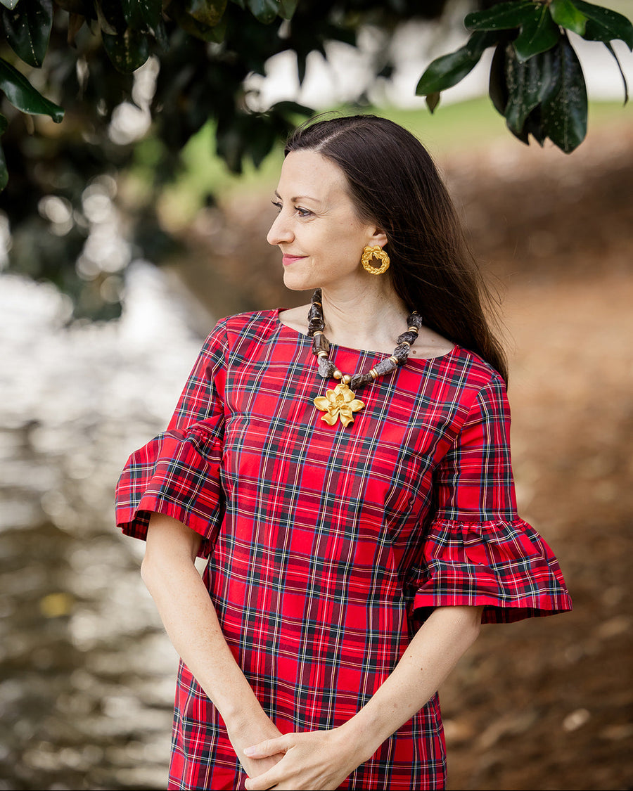 Gold Cable Chain with Annette Cross