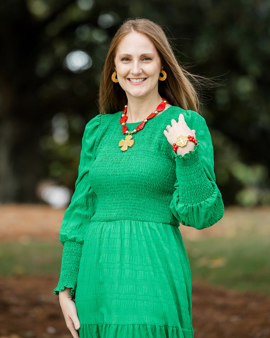 Red Jade with Jerusalem Bracelet