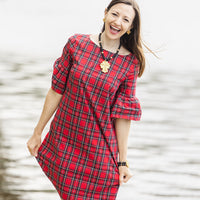 Black Lava Double Strand with Jerusalem Cross