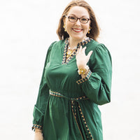 Large Dogwood & Pearl Stud Earrings