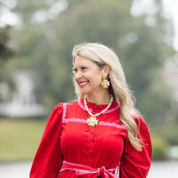 18" Pearls with Grace Pearl Cross