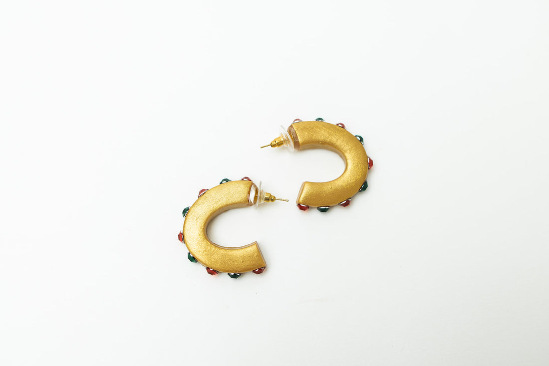 Red and Green Hoops Small