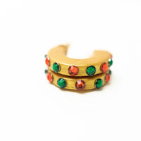 Red and Green Hoops Small