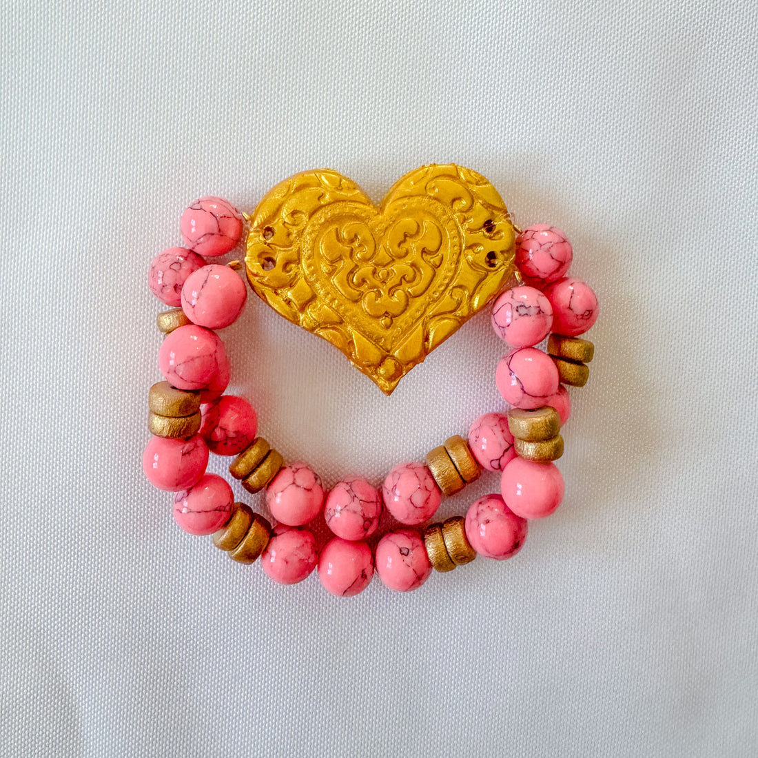 HAPPY HEART PINK GOLD BRACELET DIAMOND