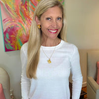 Pearl Chain with Golf Medallion Necklace