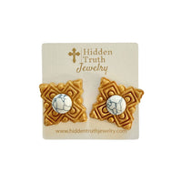 Ellie Studs with White Gem